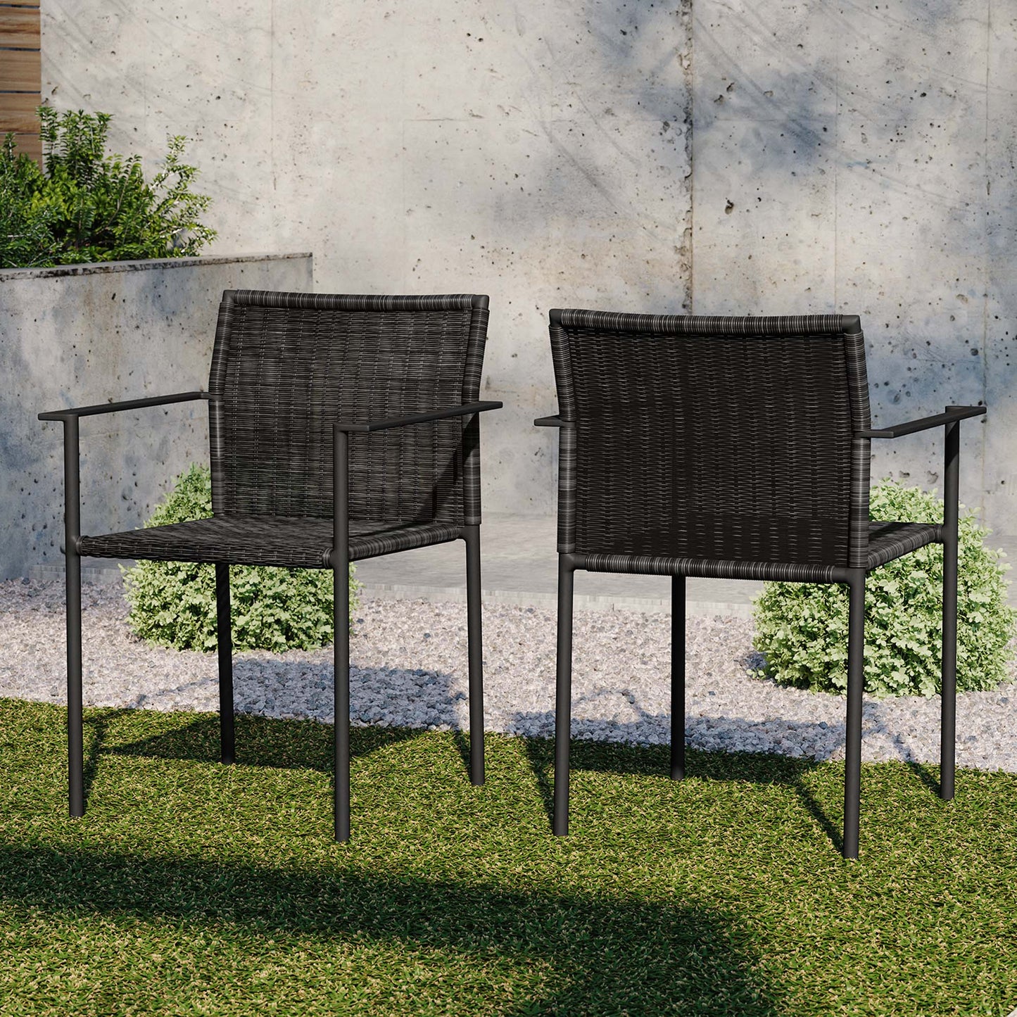 Lagoon Outdoor Patio Dining Armchairs Set of 2