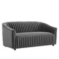 Announce Performance Velvet Channel Tufted Loveseat