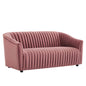 Announce Performance Velvet Channel Tufted Loveseat