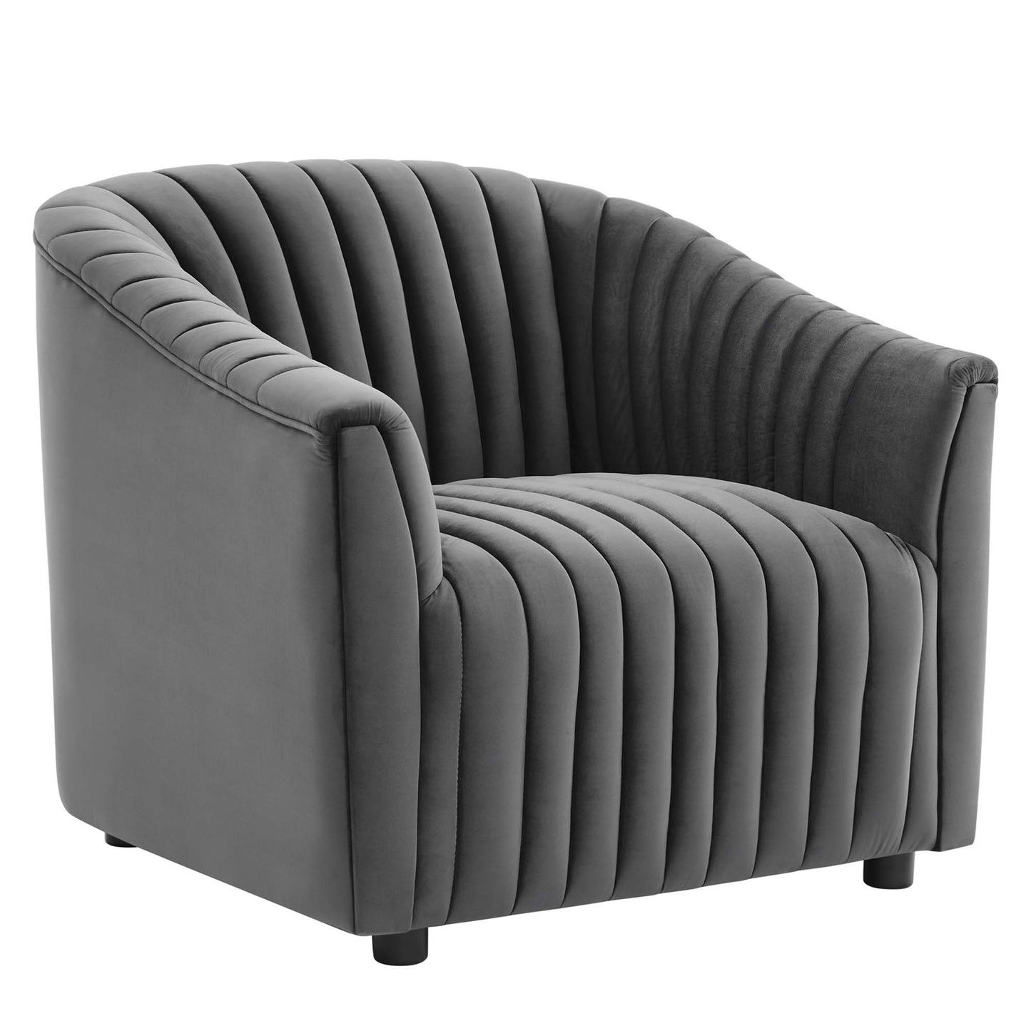 Announce Performance Velvet Channel Tufted Armchair