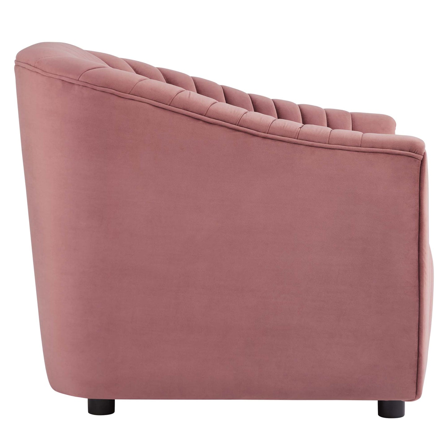 Announce Performance Velvet Channel Tufted Armchair