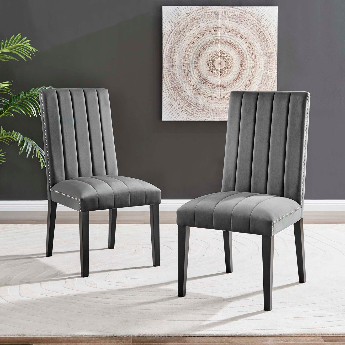 Catalyst Performance Velvet Dining Side Chairs Set of 2