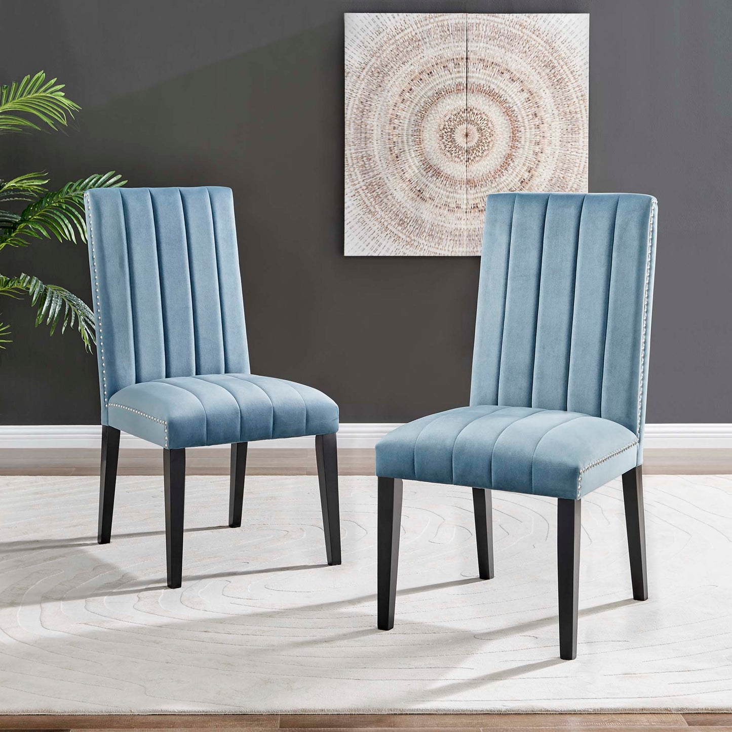 Catalyst Performance Velvet Dining Side Chairs Set of 2