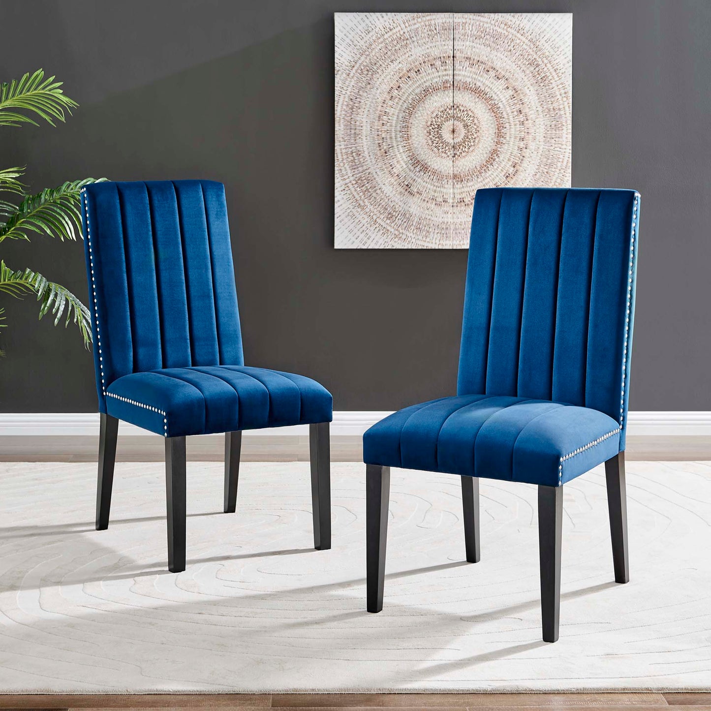 Catalyst Performance Velvet Dining Side Chairs Set of 2