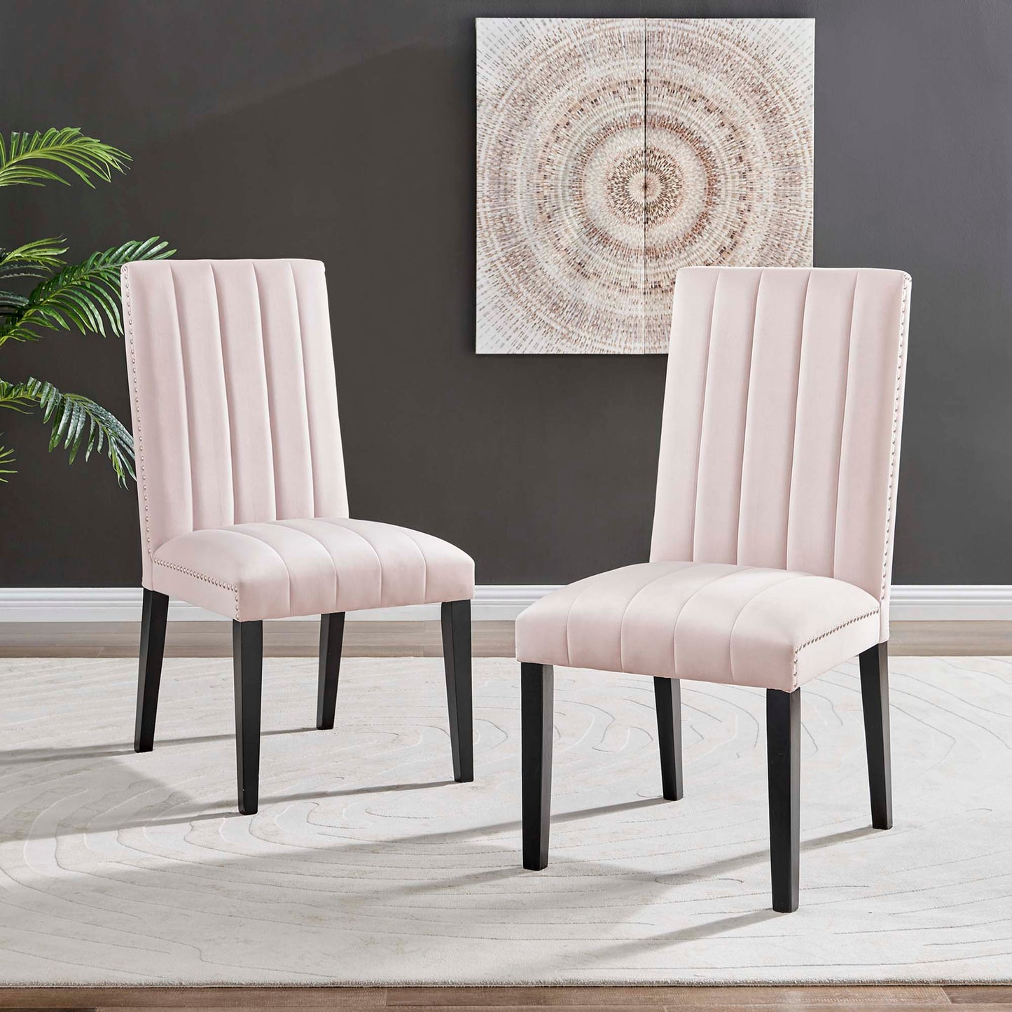 Catalyst Performance Velvet Dining Side Chairs Set of 2