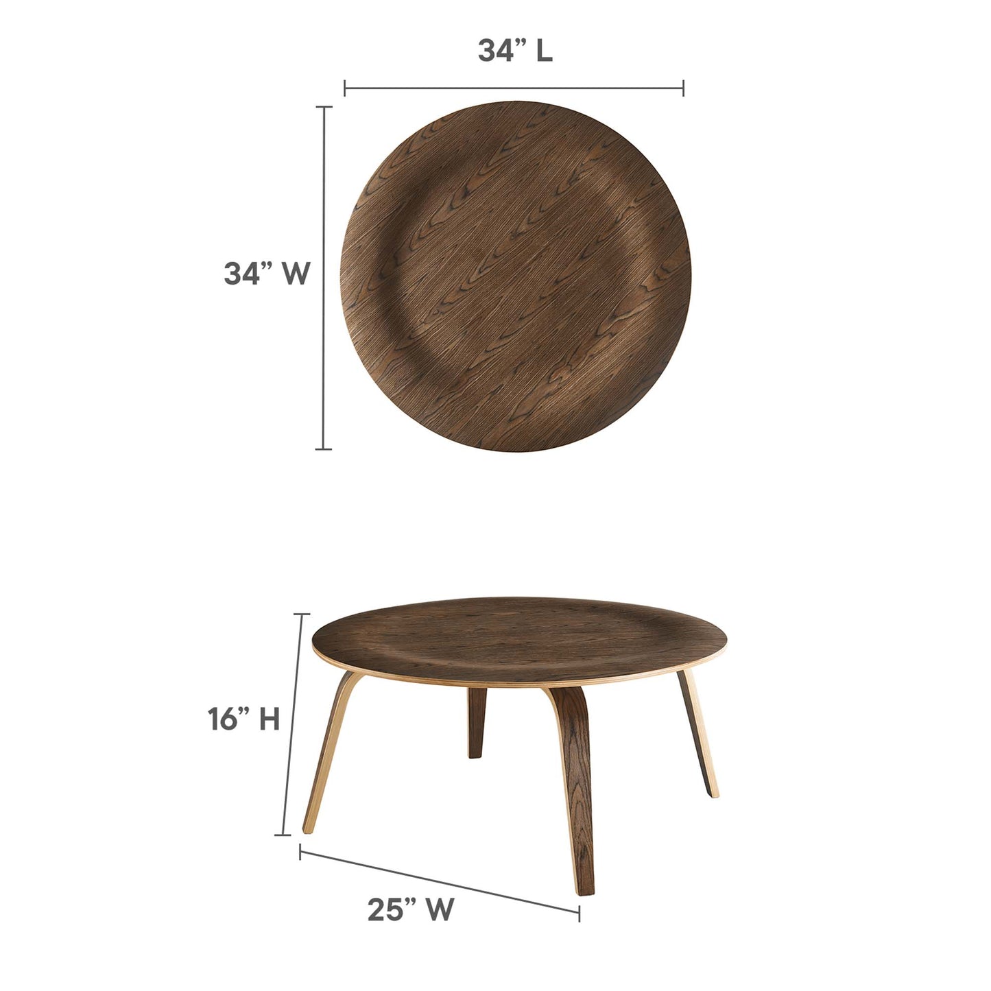 Mesa de centro de madera Fathom de Modway