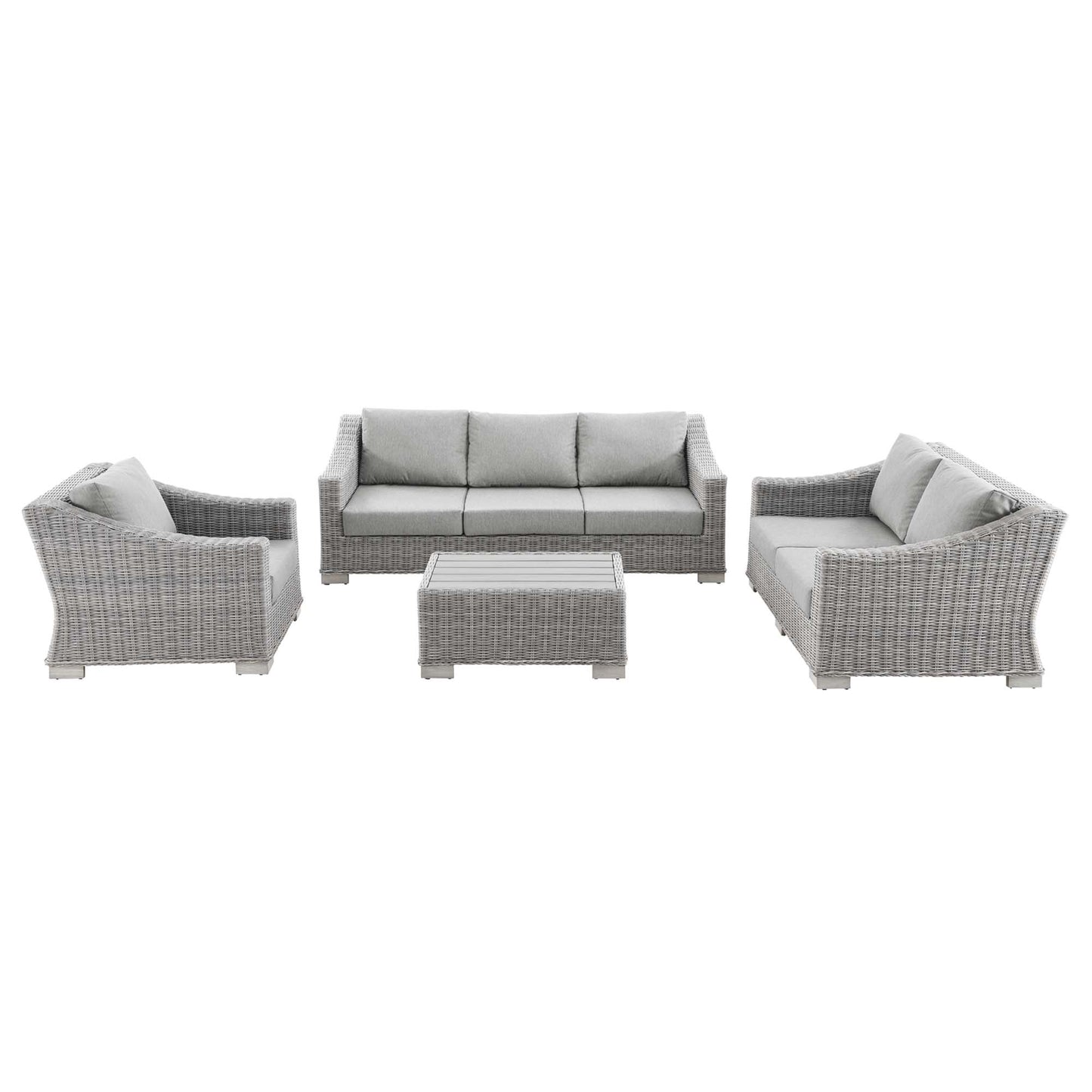 Conway 4-Piece Outdoor Patio Wicker Rattan Furniture Set