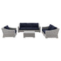 Conway 4-Piece Outdoor Patio Wicker Rattan Furniture Set