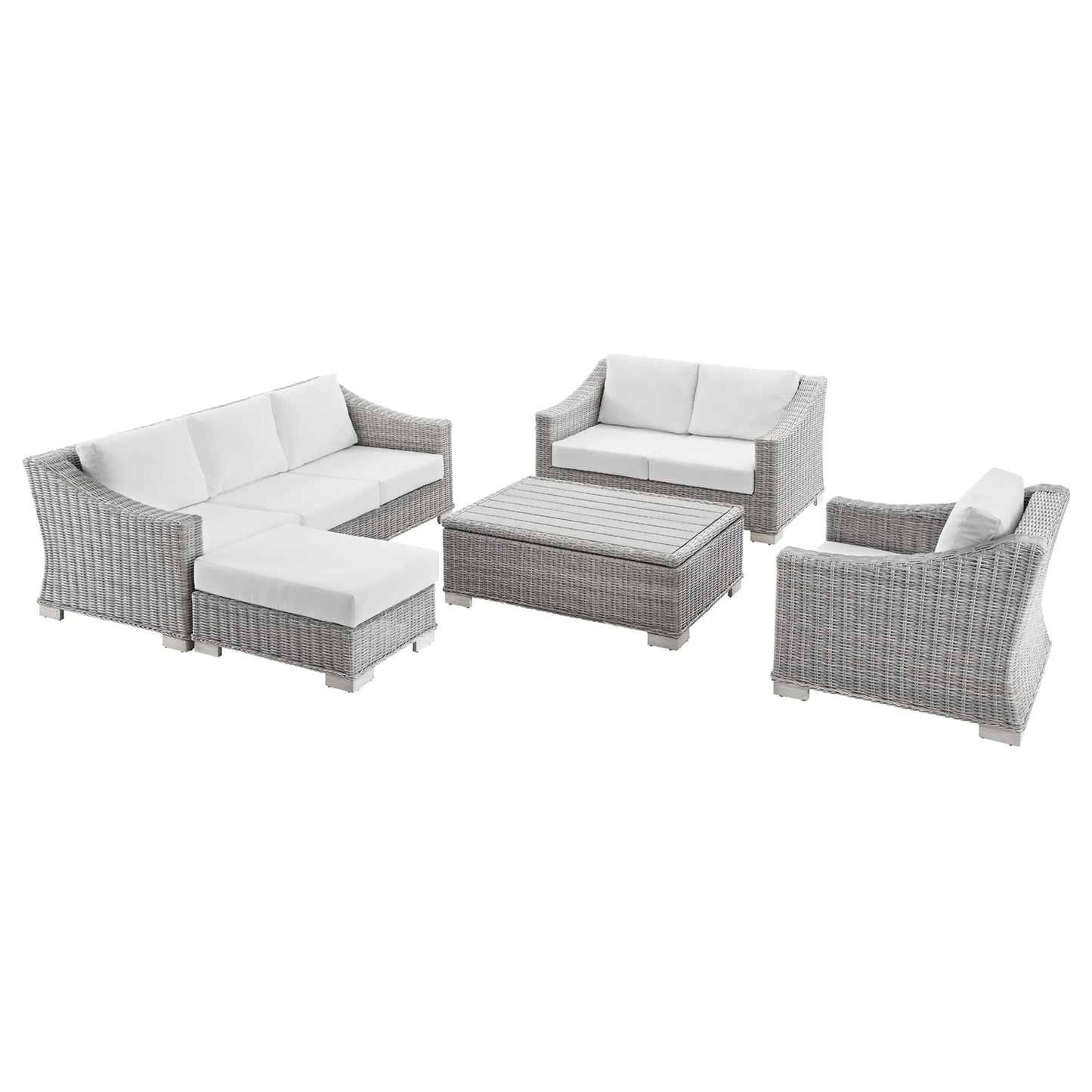 Conway 5-Piece Outdoor Patio Wicker Rattan Furniture Set