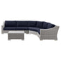 Conway 5-Piece Outdoor Patio Wicker Rattan Sectional Sofa Furniture Set