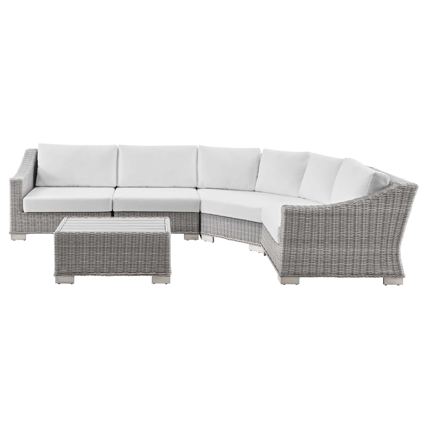 Conway 5-Piece Outdoor Patio Wicker Rattan Sectional Sofa Furniture Set