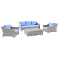 Conway 4-Piece Outdoor Patio Wicker Rattan Furniture Set