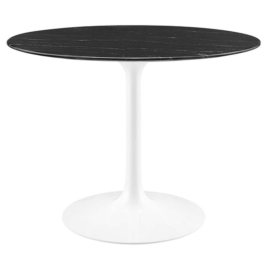 Lippa 40" Round Artificial Marble Dining Table