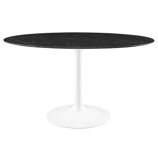 Lippa 54" Round Artificial Marble Dining Table