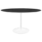 Lippa 54" Oval Artificial Marble Dining Table