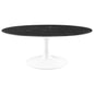 Lippa 42" Oval Artificial Marble Coffee Table