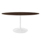 Lippa 60" Oval Cherry Walnut Wood Grain Dining Table