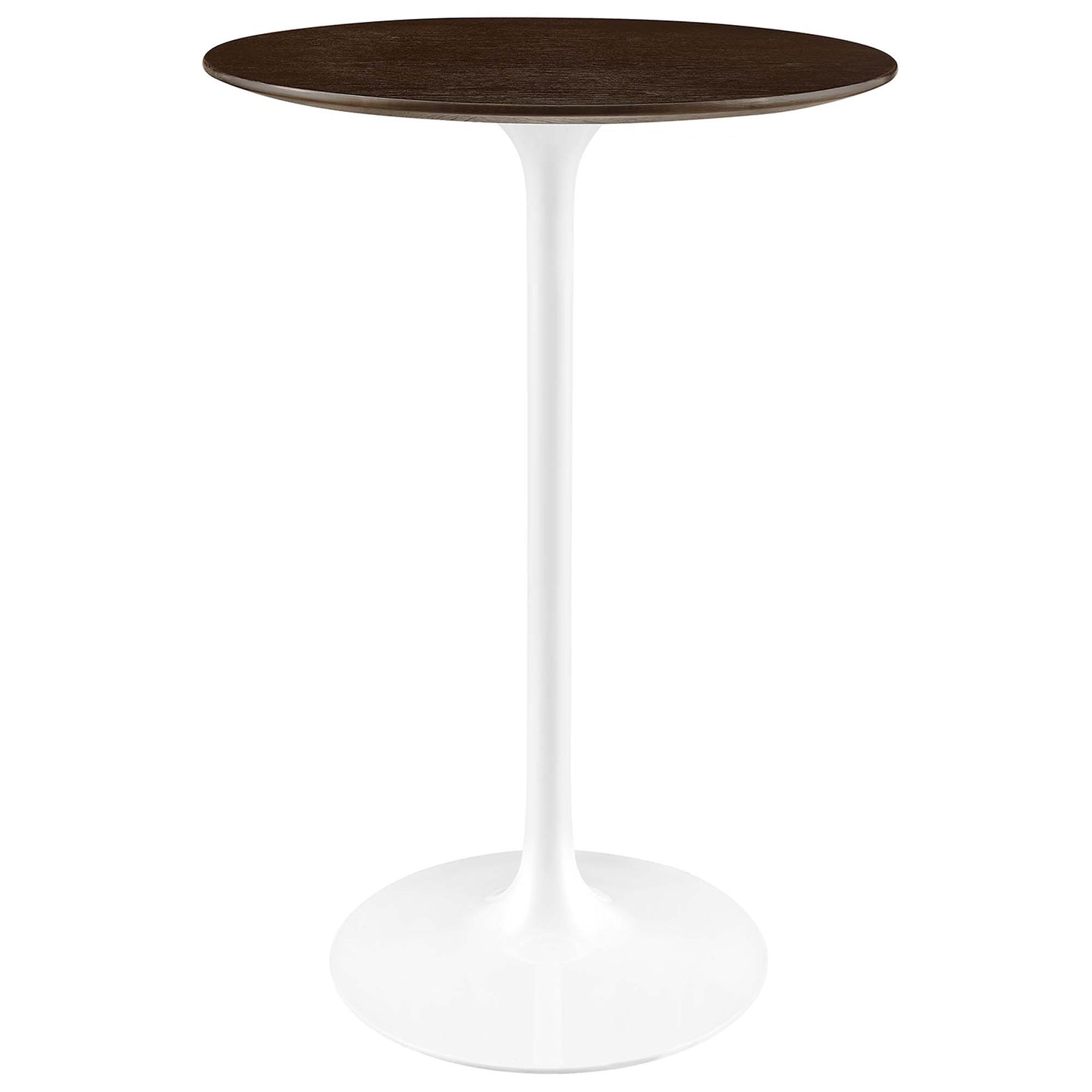 Table de bar ronde en grain de bois Lippa 28" par Modway