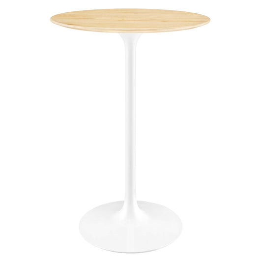 Lippa 28" Round Wood Grain Bar Table