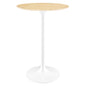 Lippa 28" Round Wood Grain Bar Table