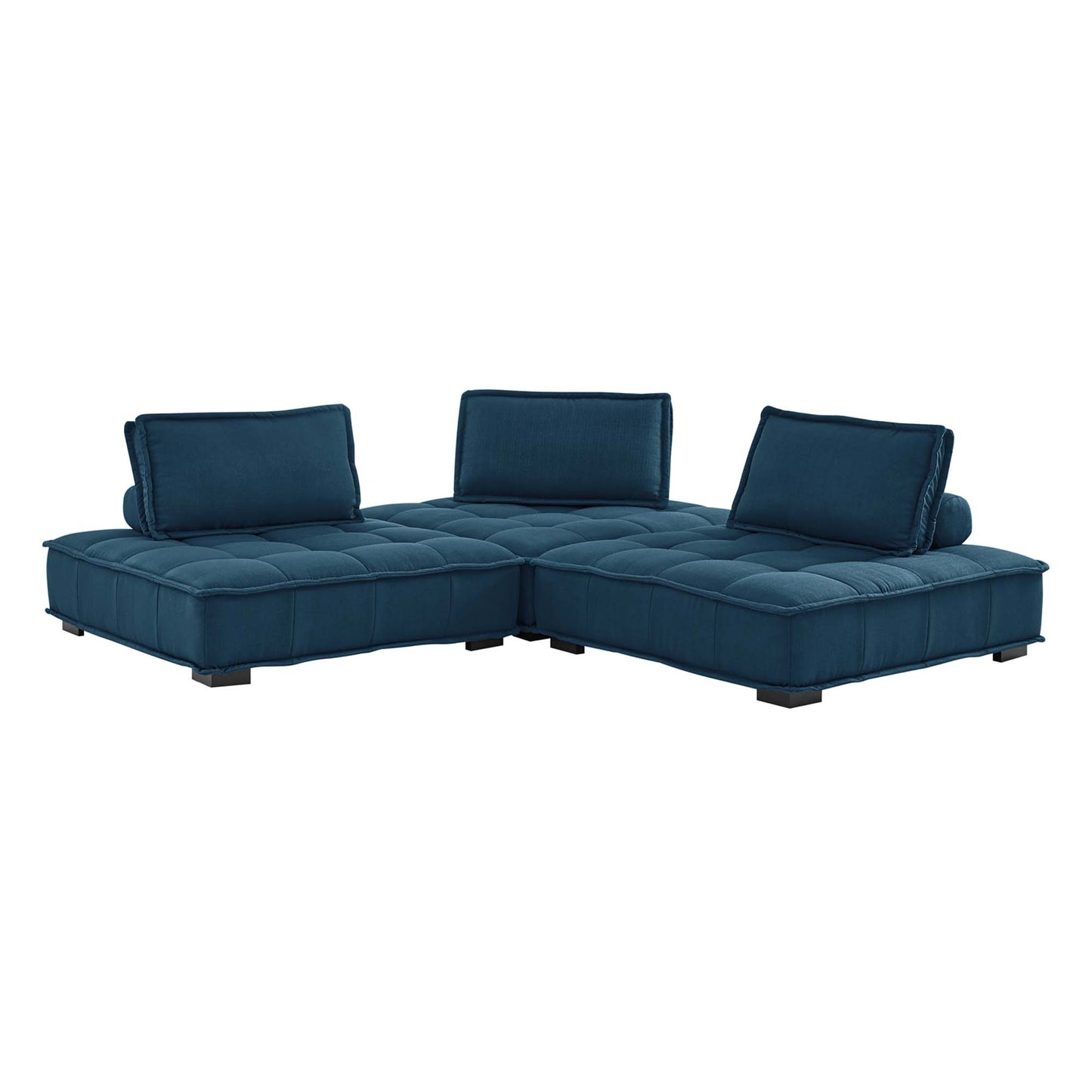 Saunter 3-Piece Tufted Fabric Fabric Sofa