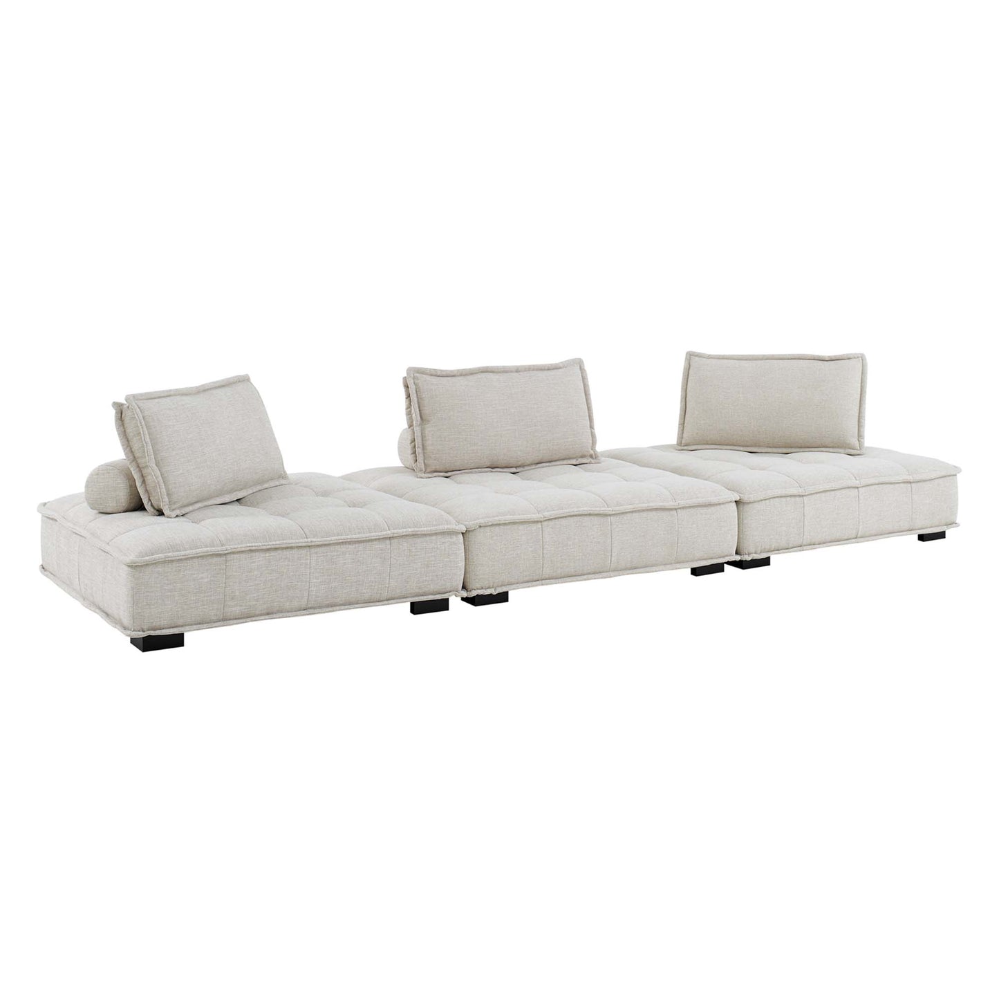 Saunter 3-Piece Tufted Fabric Fabric Sofa