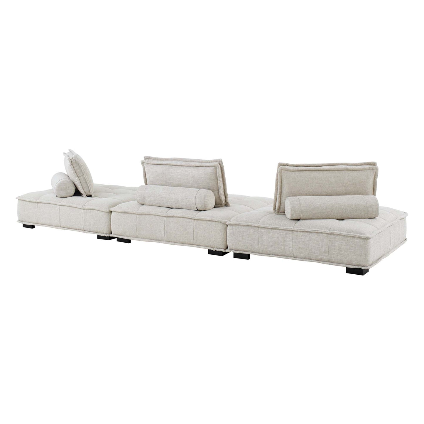 Saunter 3-Piece Tufted Fabric Fabric Sofa