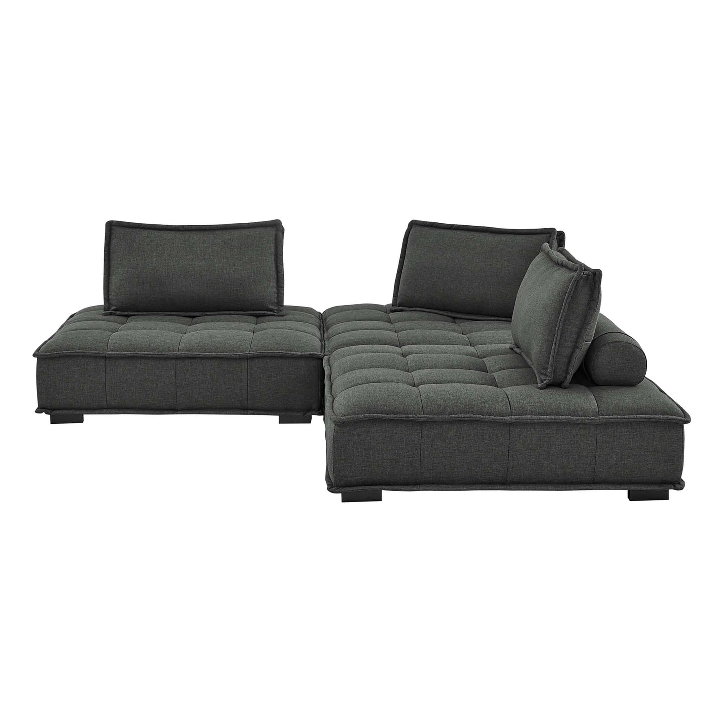 Saunter 3-Piece Tufted Fabric Fabric Sofa