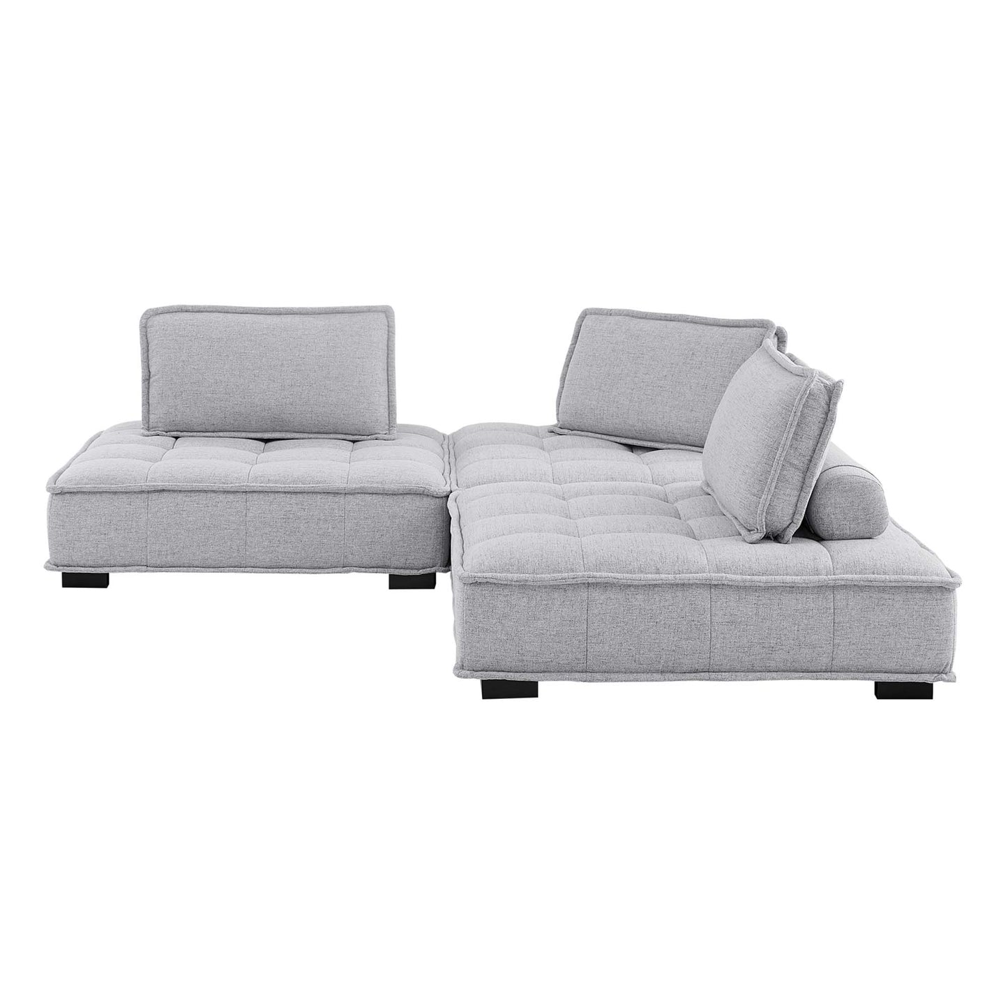 Saunter 3-Piece Tufted Fabric Fabric Sofa