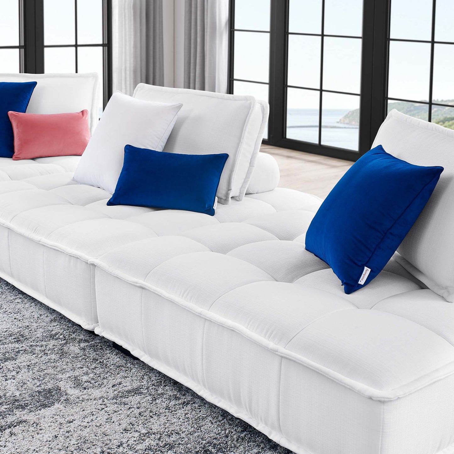 Saunter 3-Piece Tufted Fabric Fabric Sofa