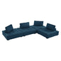 Saunter 4-Piece Tufted Fabric Fabric Sectional Sofa