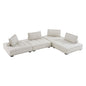 Saunter 4-Piece Tufted Fabric Fabric Sectional Sofa