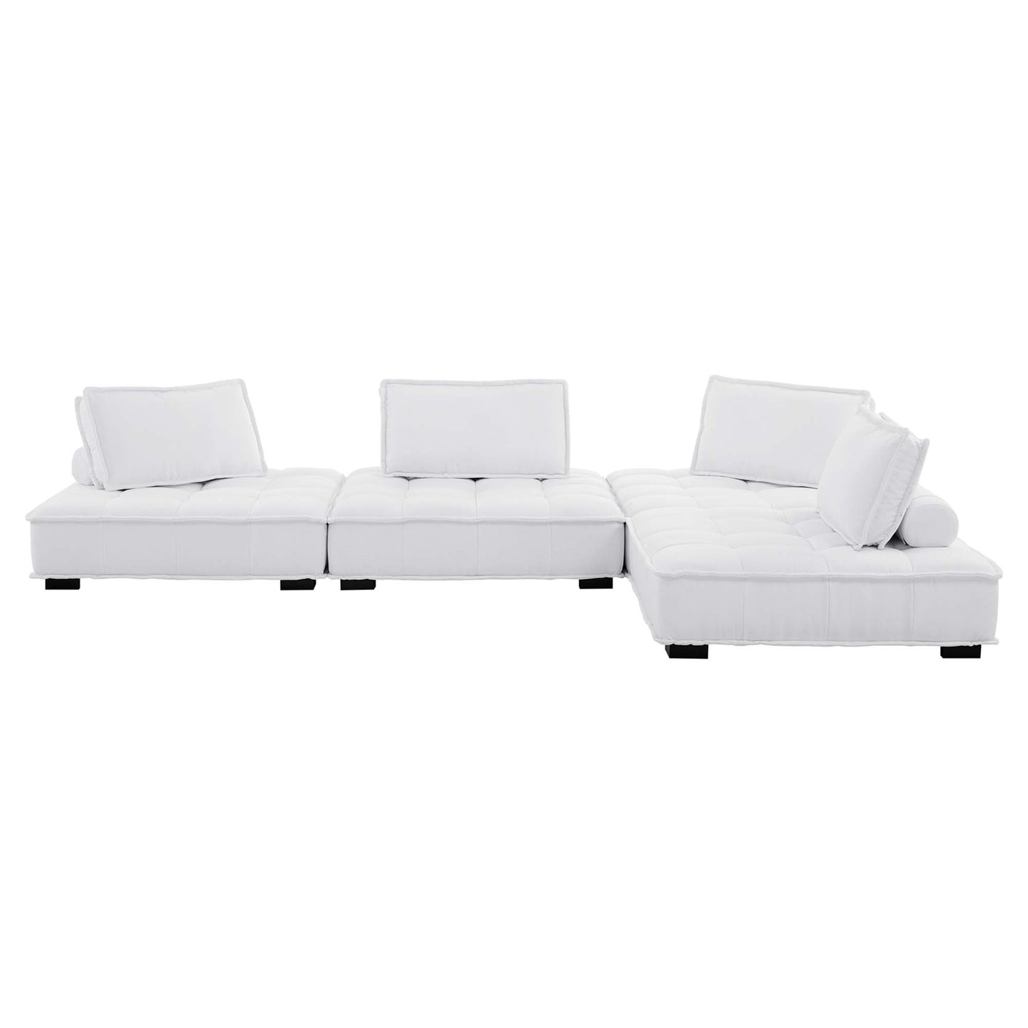 Saunter 4-Piece Tufted Fabric Fabric Sectional Sofa