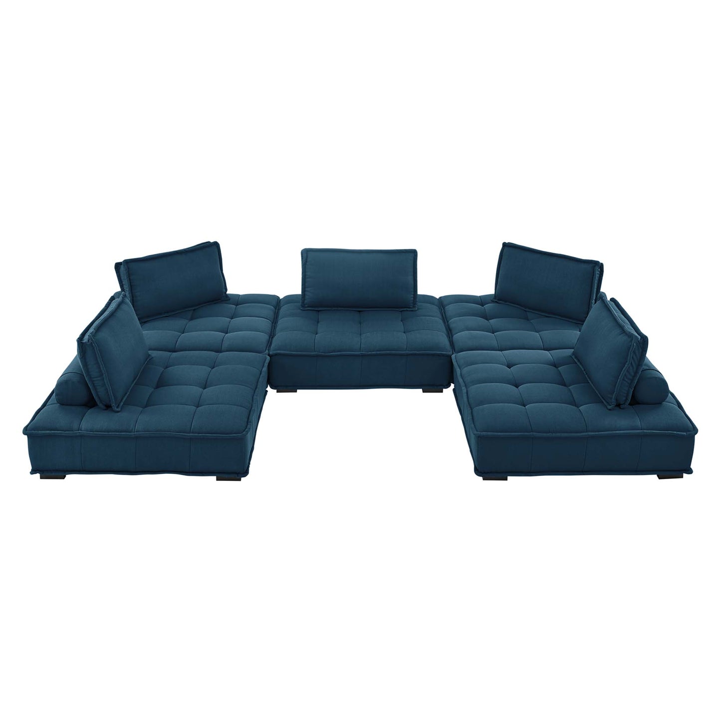 Saunter 5-Piece Tufted Fabric Fabric Sectional Sofa