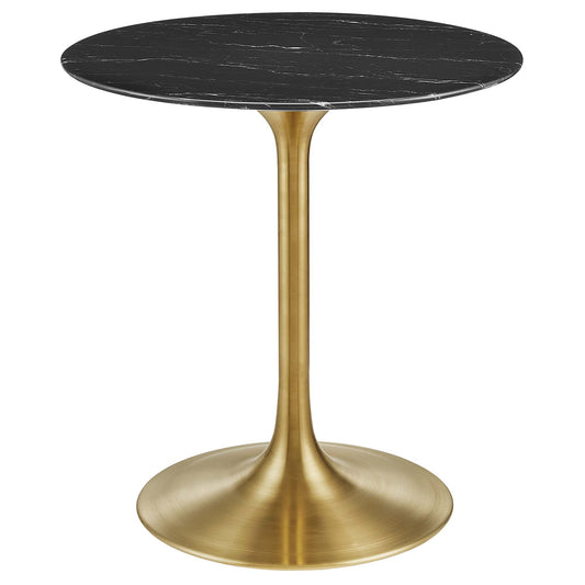 Lippa 28" Round Artificial Marble Dining Table