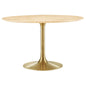 Lippa 48" Round Wood Grain Dining Table