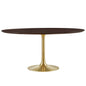 Lippa 60" Round Wood Grain Dining Table