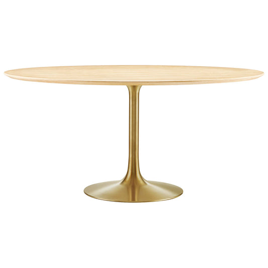 Lippa 60" Round Wood Grain Dining Table