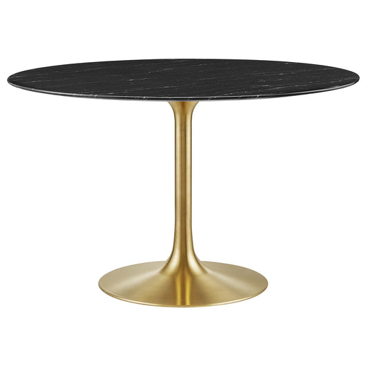 Lippa 48" Round Artificial Marble Dining Table