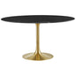 Lippa 54" Round Artificial Marble Dining Table