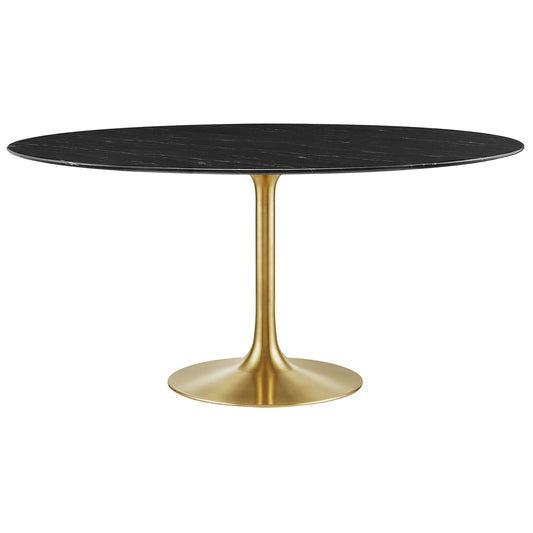 Lippa 60" Round Artificial Marble Dining Table