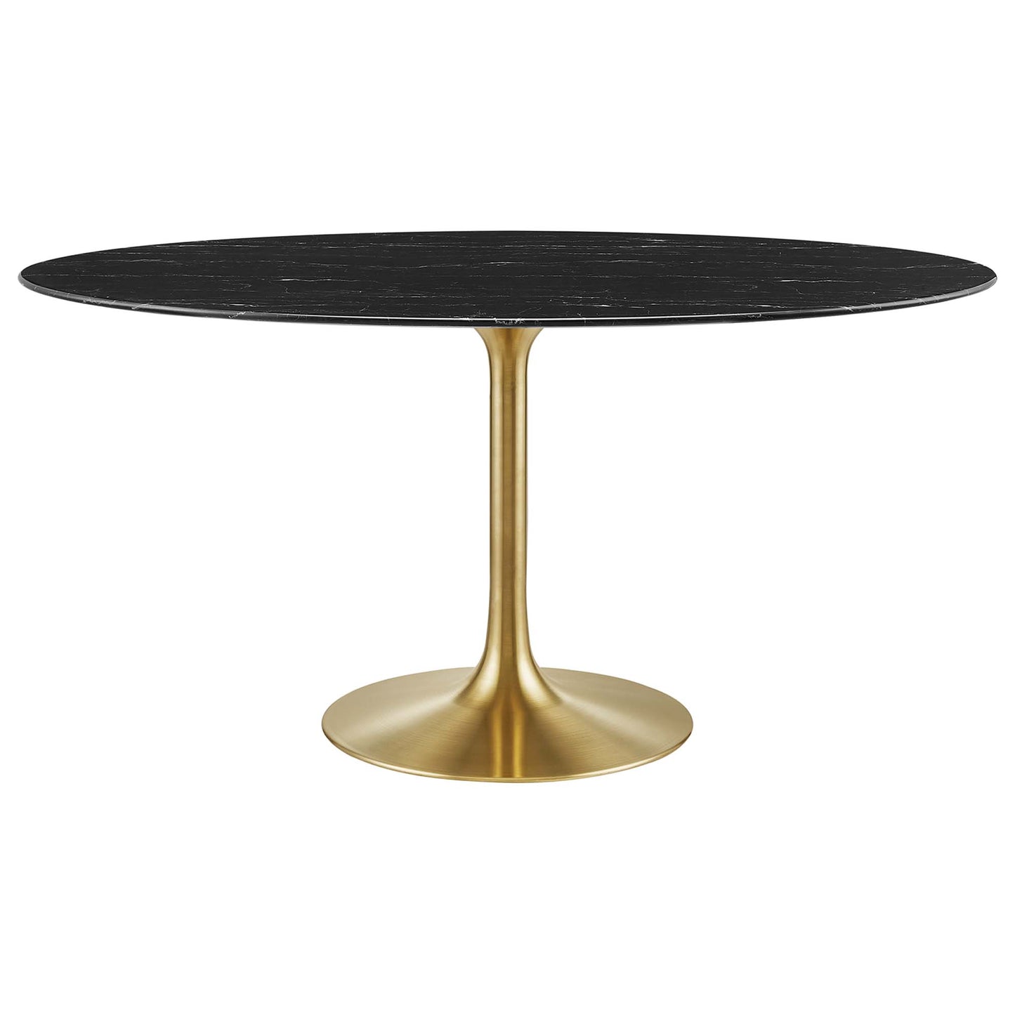 Lippa 60" Oval Artificial Marble Dining Table