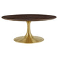 Lippa 36" Round Wood Grain Coffee Table