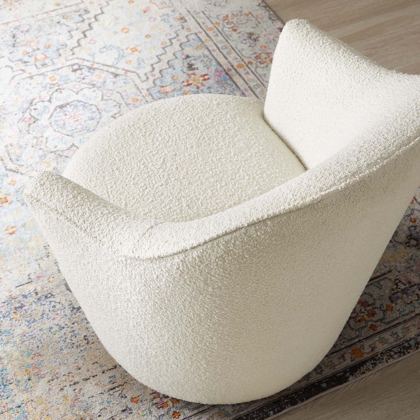 Silla giratoria tapizada Nora Boucle de Modway