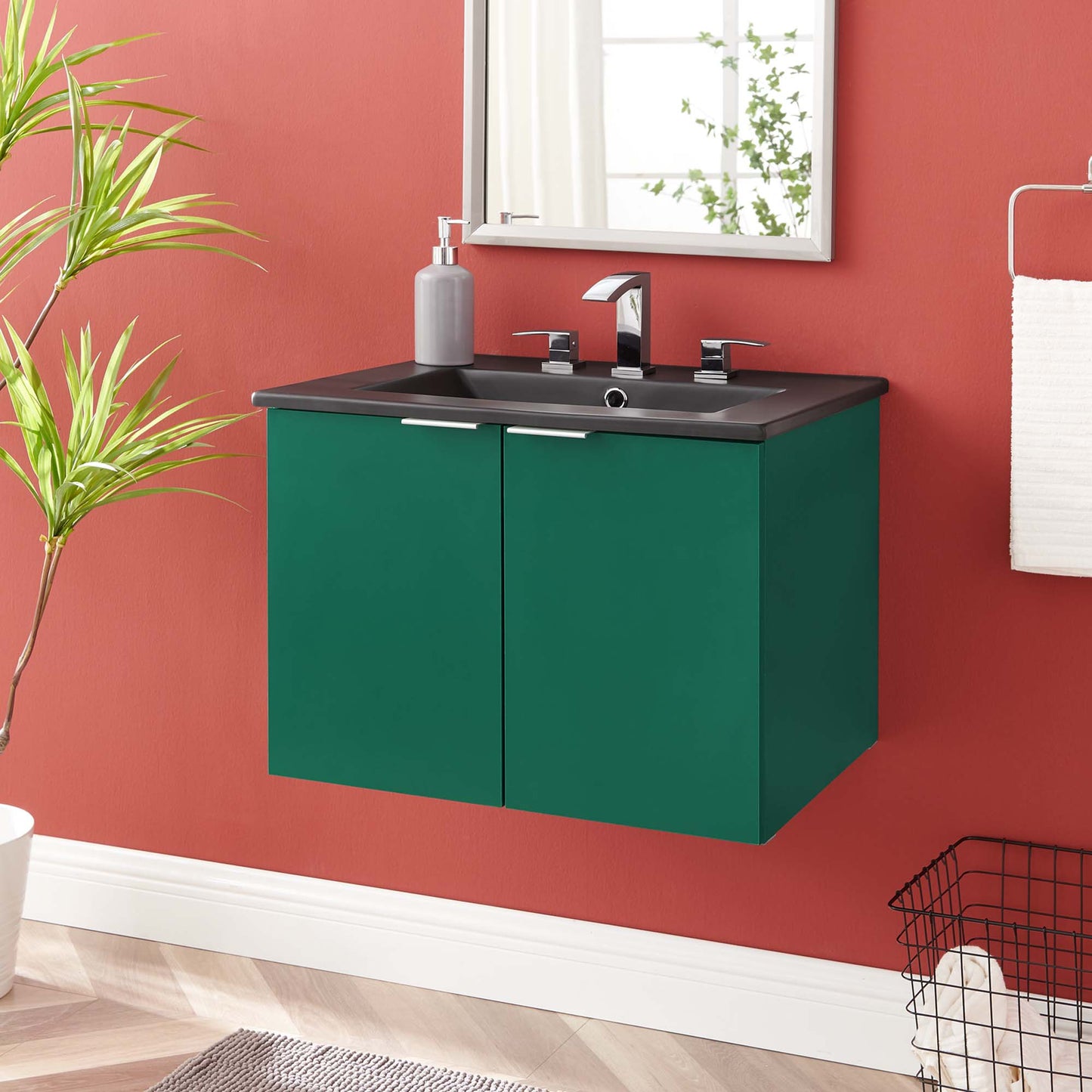 Tocador de baño de 24" de montaje en pared Maybelle de Modway