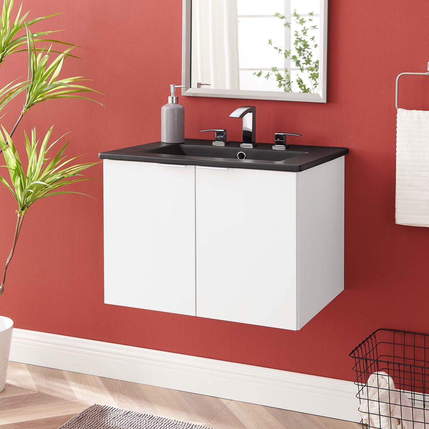 Tocador de baño de 24" de montaje en pared Maybelle de Modway