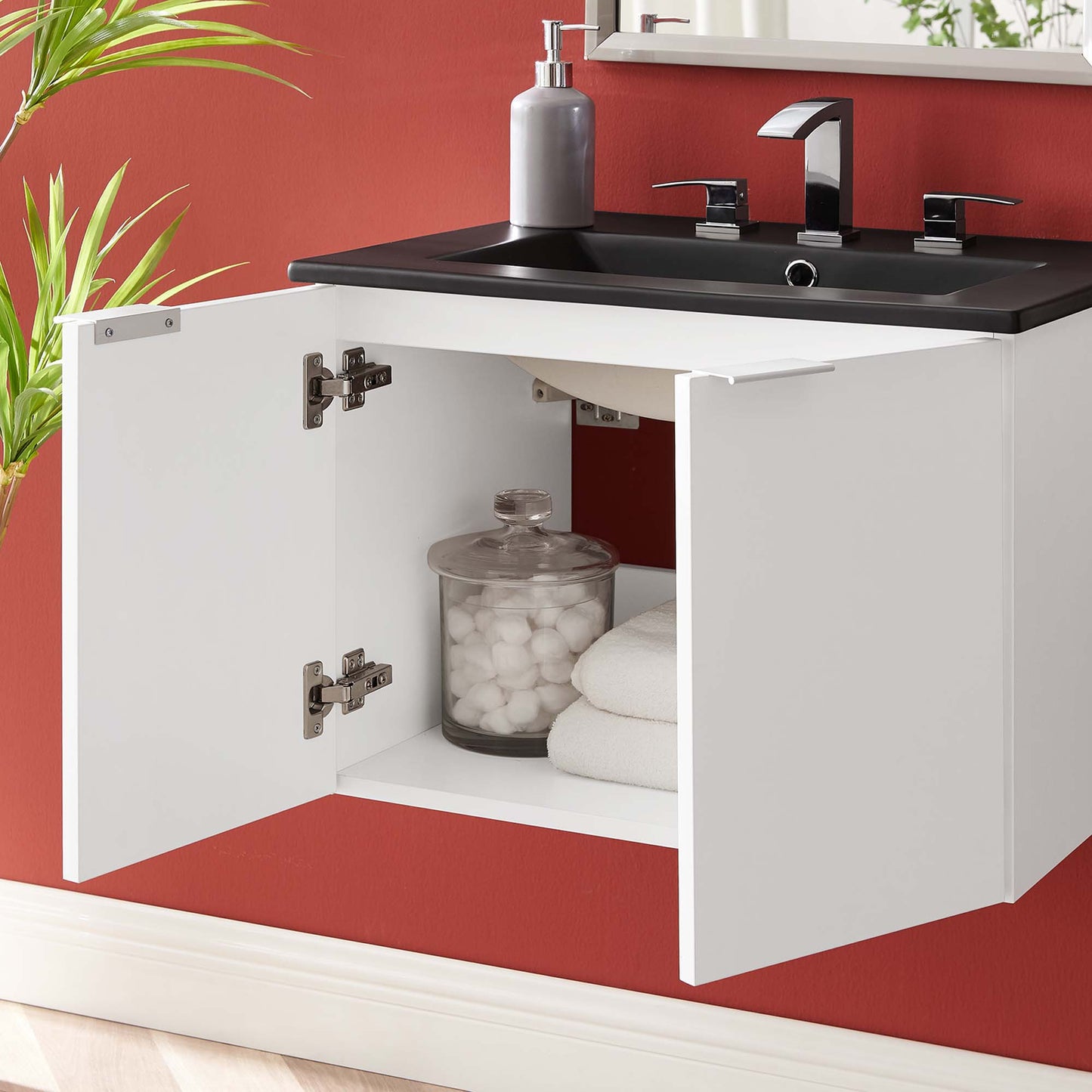 Tocador de baño de 24" de montaje en pared Maybelle de Modway