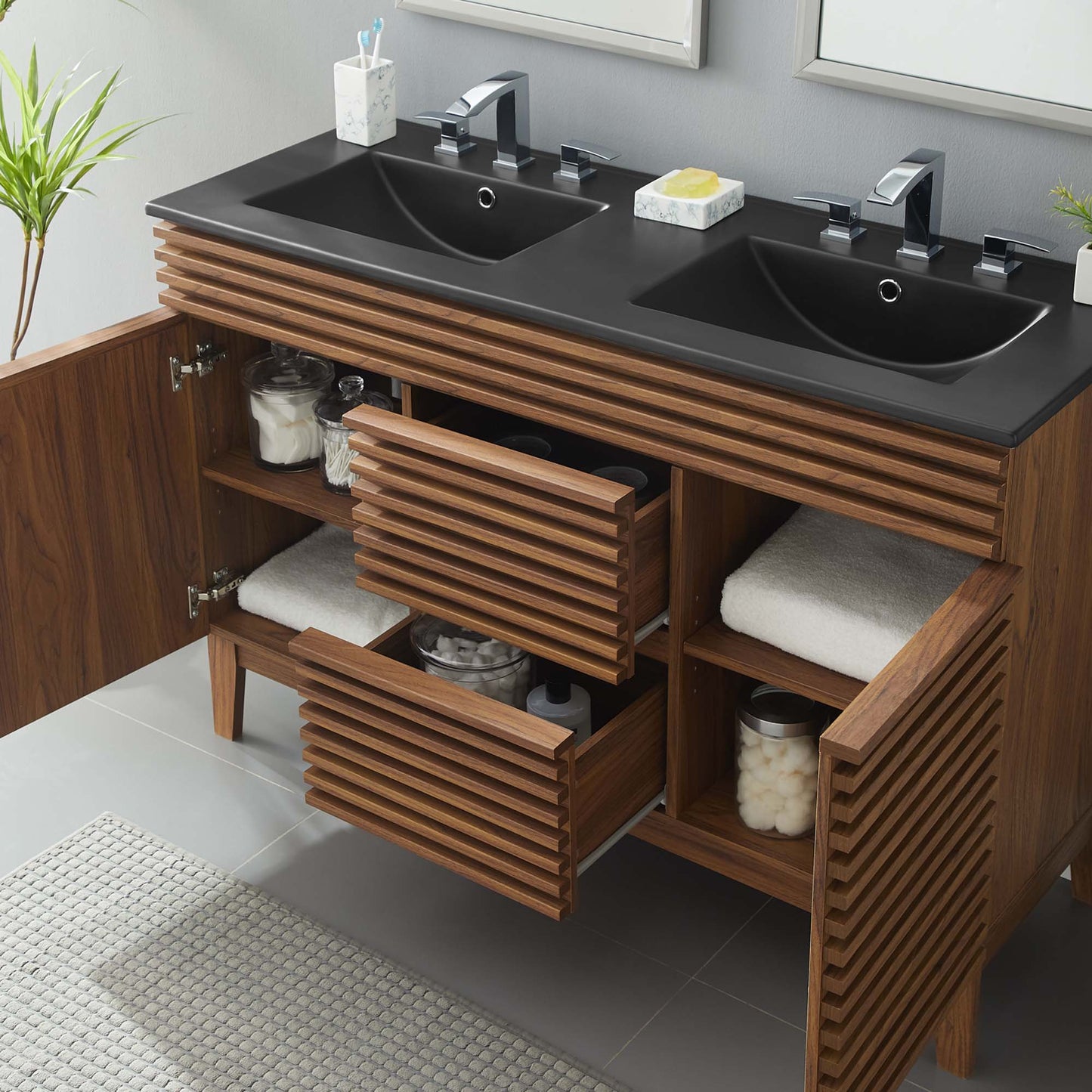 Render 48" Double Sink Bathroom Vanity