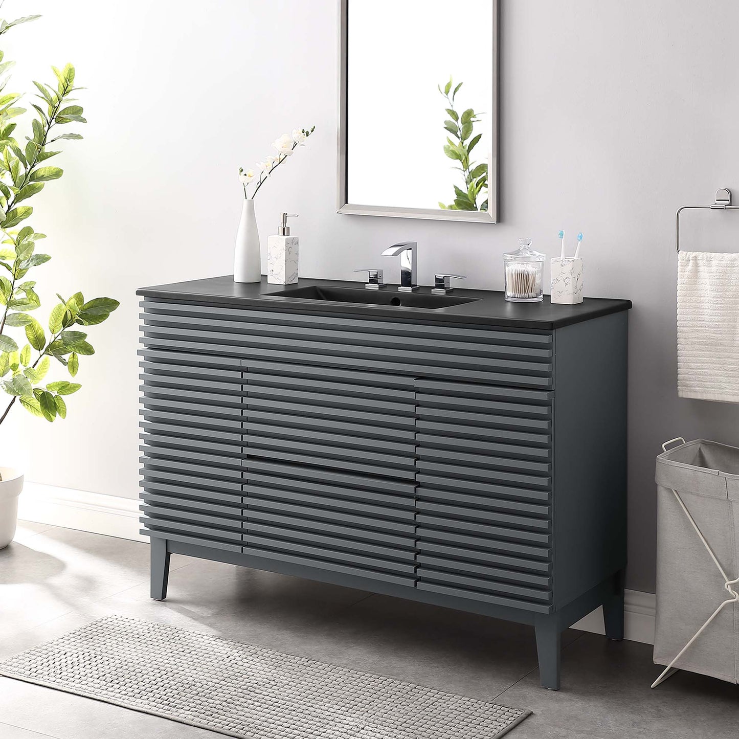 Mueble de baño con lavabo simple de 48" de Modway