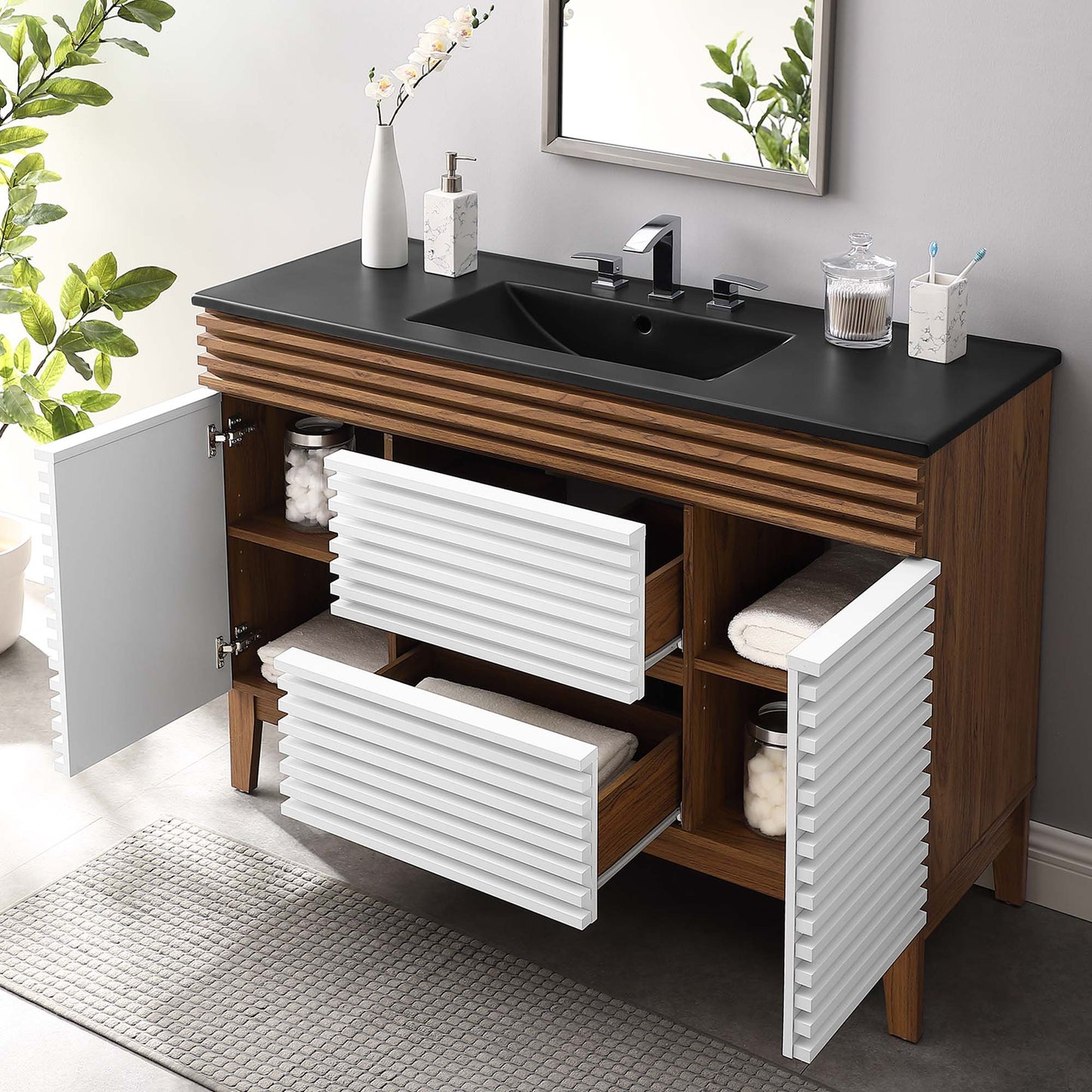 Mueble de baño con lavabo simple de 48" de Modway